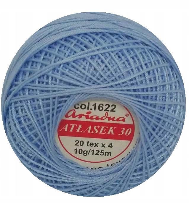 Kordonek Ariadna Atłasek 30 10g/125m błękitny 1622