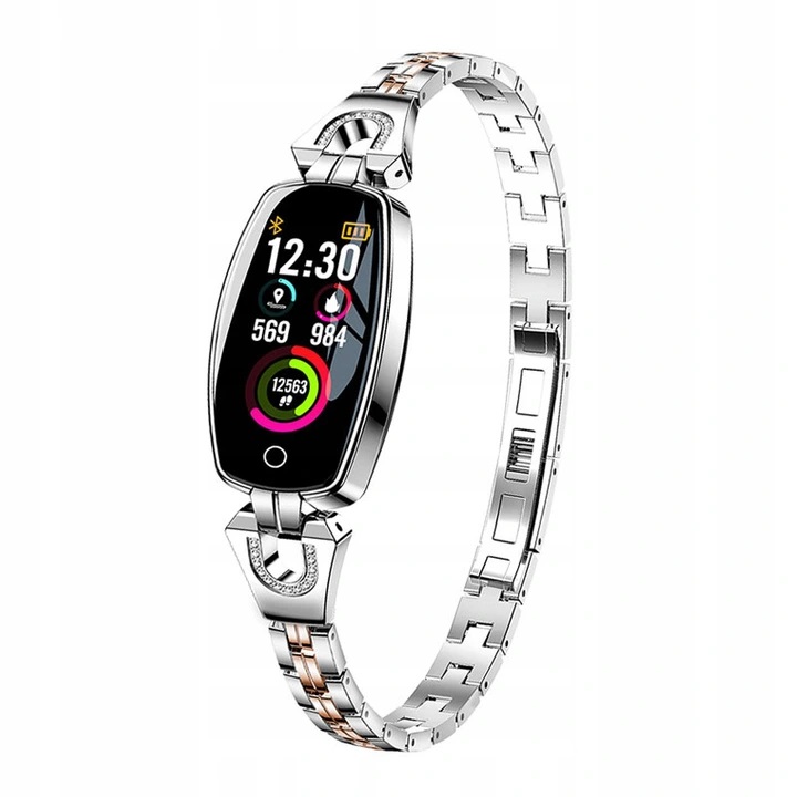 

Damski Smartwatch Pulsometr srebrna bransoleta!!!