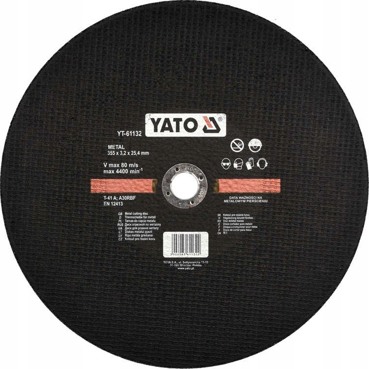 

Yato Tarcza Do Ciecia Metalu 355X3,2X25,4MM YT-611