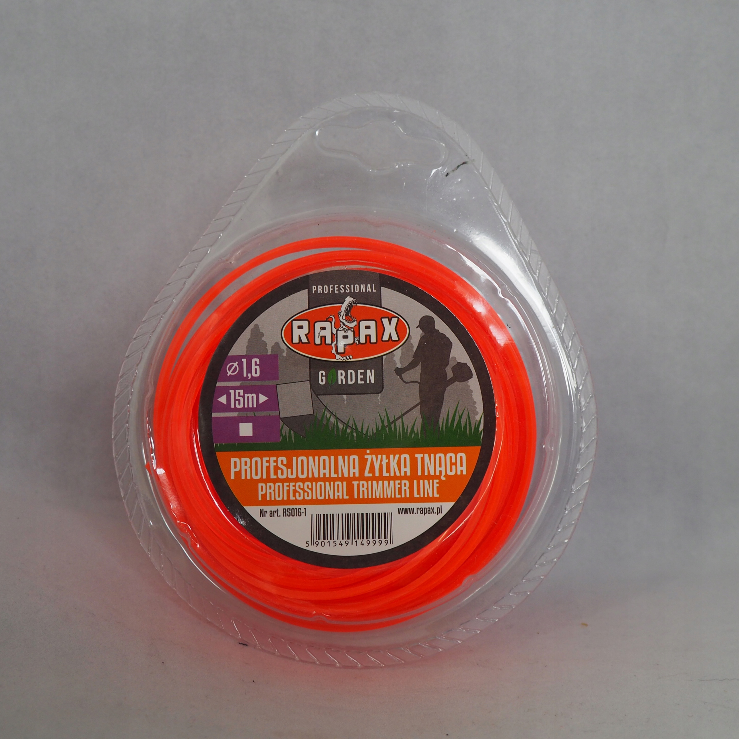 

Żyłka Tnąca Blister 1,6MM X 15M Kwadrat Rapax