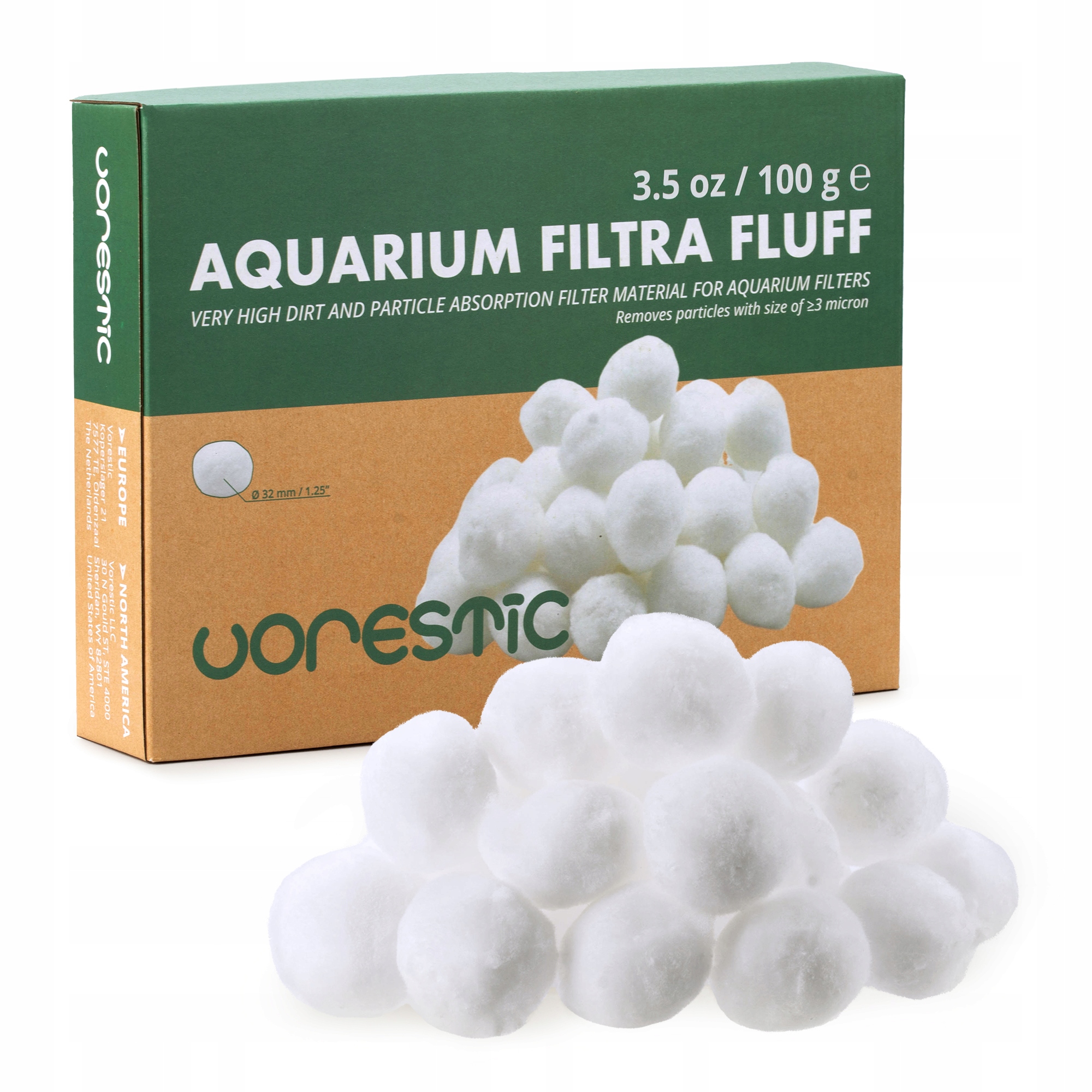 Levně Vorestic Filtra Fluff Akvarijní filtrační médium Ø 32 mm 100 g