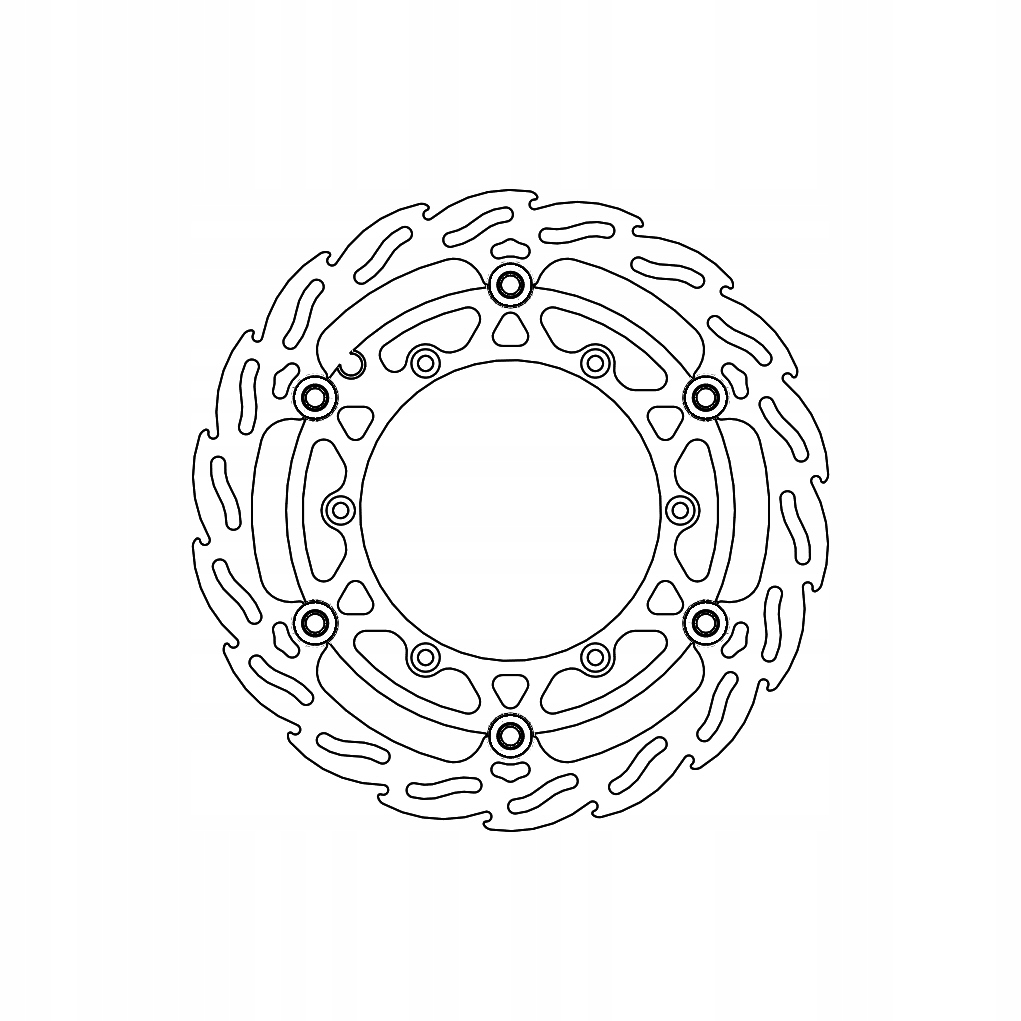 Moto-Master Akcia Plávajúci štít predný 270 m Flame (hliníkový stred)