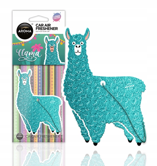 Zapach samochodowy Lama Glitter Błękitna brokat peach brzoskwinia