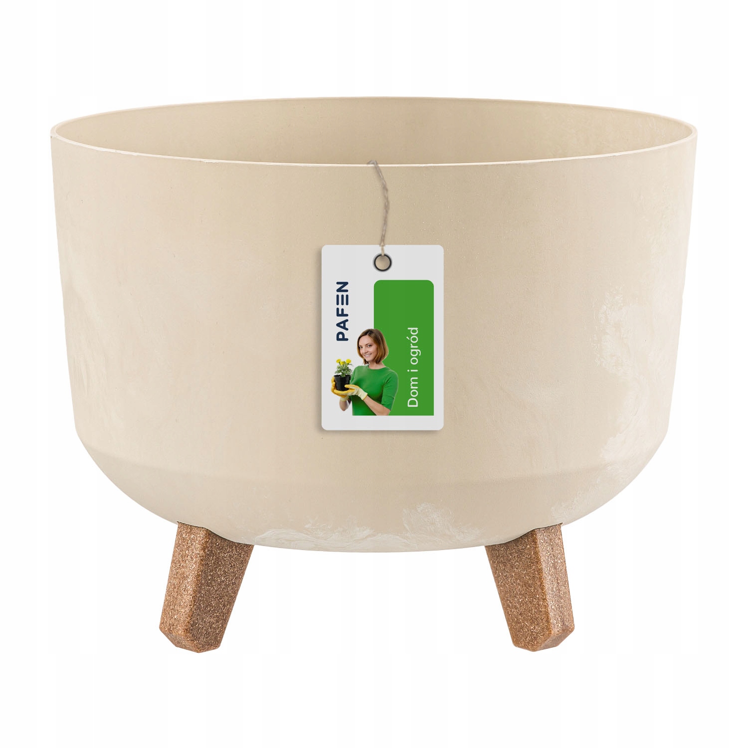 

Doniczka na nóżkach z efektem betonu DGRL350E krem