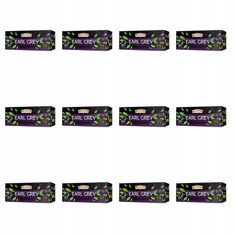 Herbata Big-Active Earl Grey Pure Ceylon 25 torebek X12