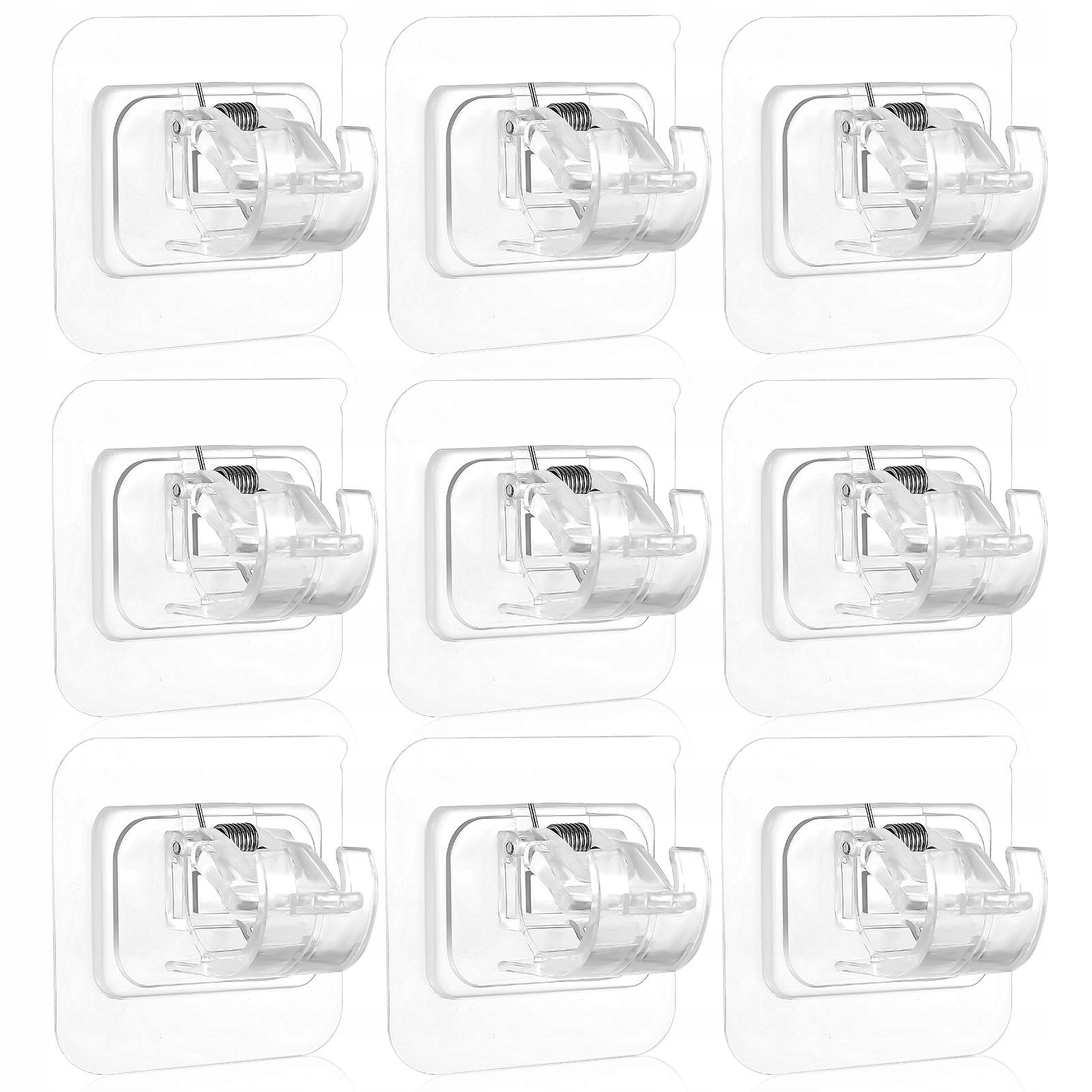 10SZT SAMOPRZYLEPNE UCHWYTY DO KARNISZY ABS DO KĄPIELI KUCHNI I SALONU