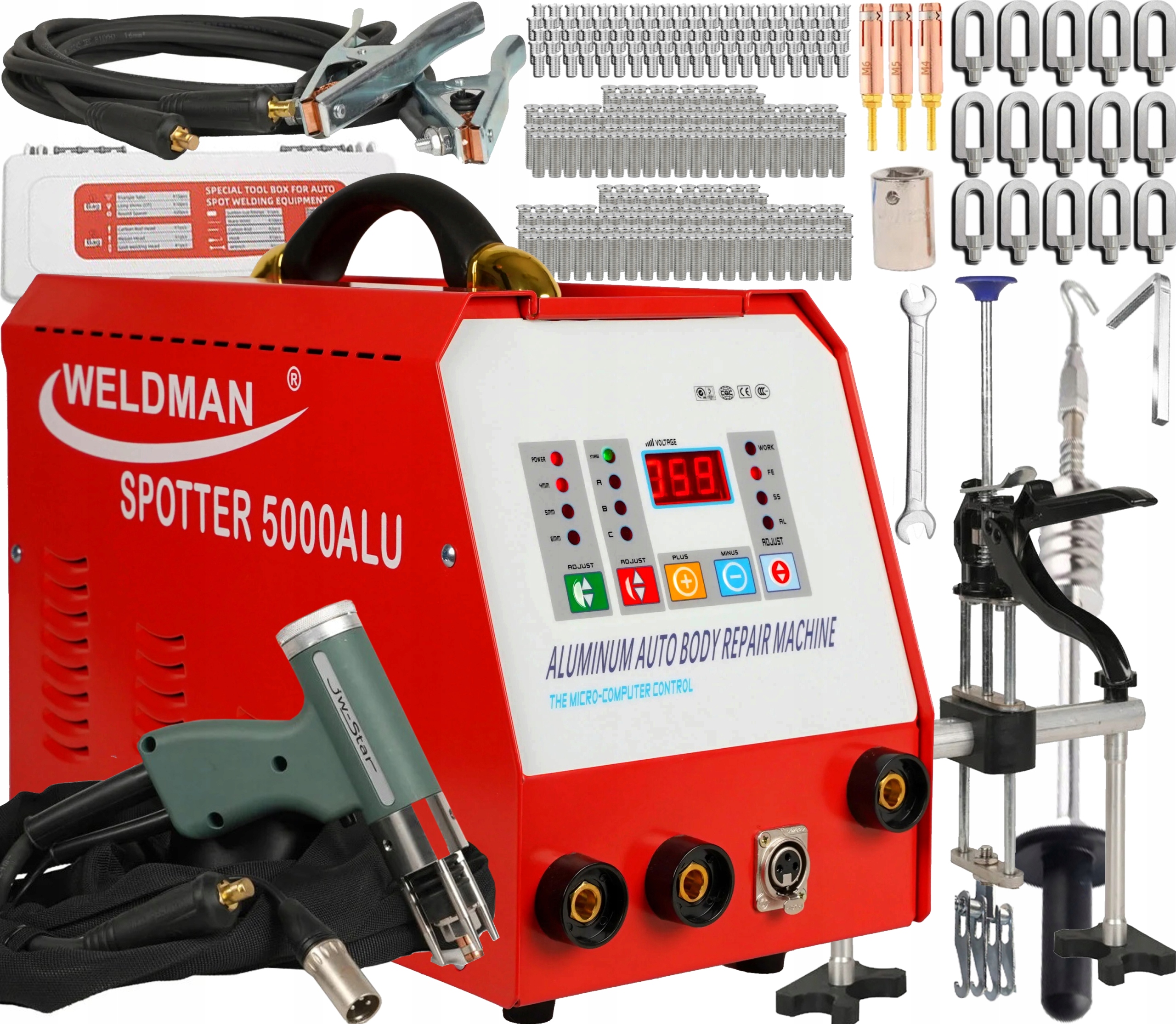 Spotter Klempířský Weldman Svařovací Stroj Na Plech Spotter 5000 Alu 230V Puller