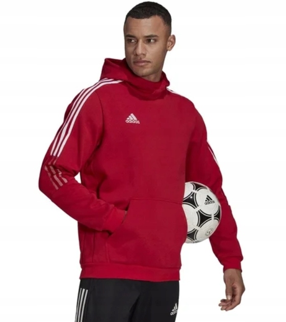 Adidas Tiro 21 Sweat Hoody Gm7353 Bluza czerwona z kapturem roz S