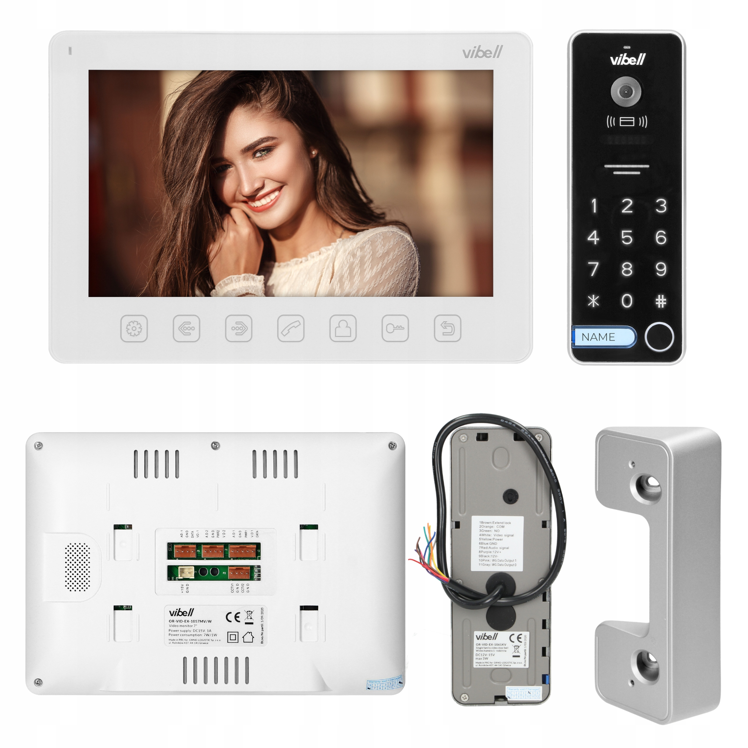 videovrátnik 2-žilový videodomofón dotykový ovládanie brány interkom