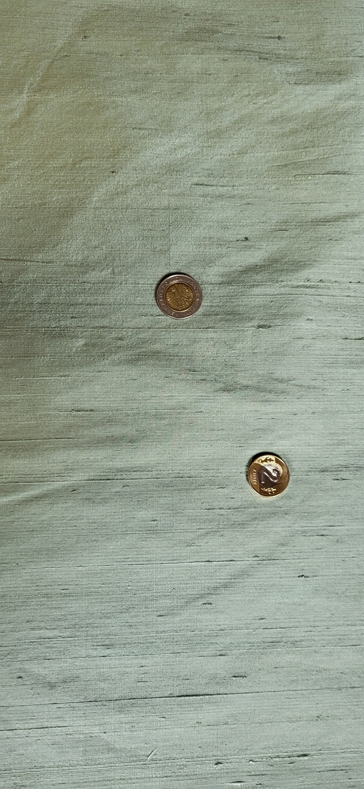 indické světle zelené hedvábné šantung