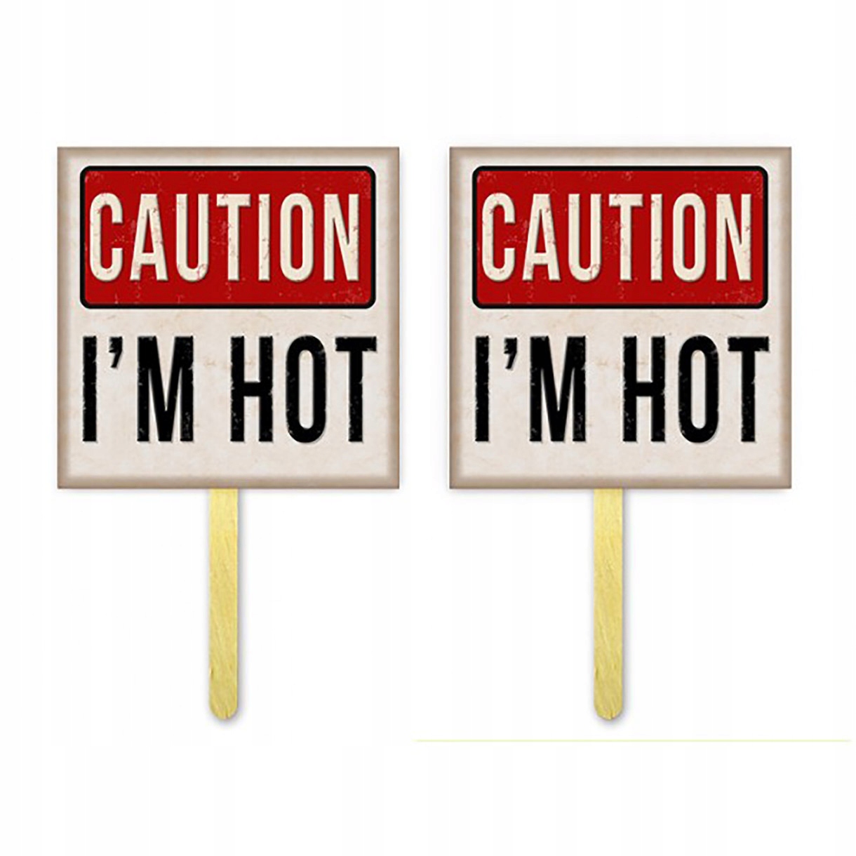 

Tabliczki do zdjęć Caution I'M Hot Fotobudka