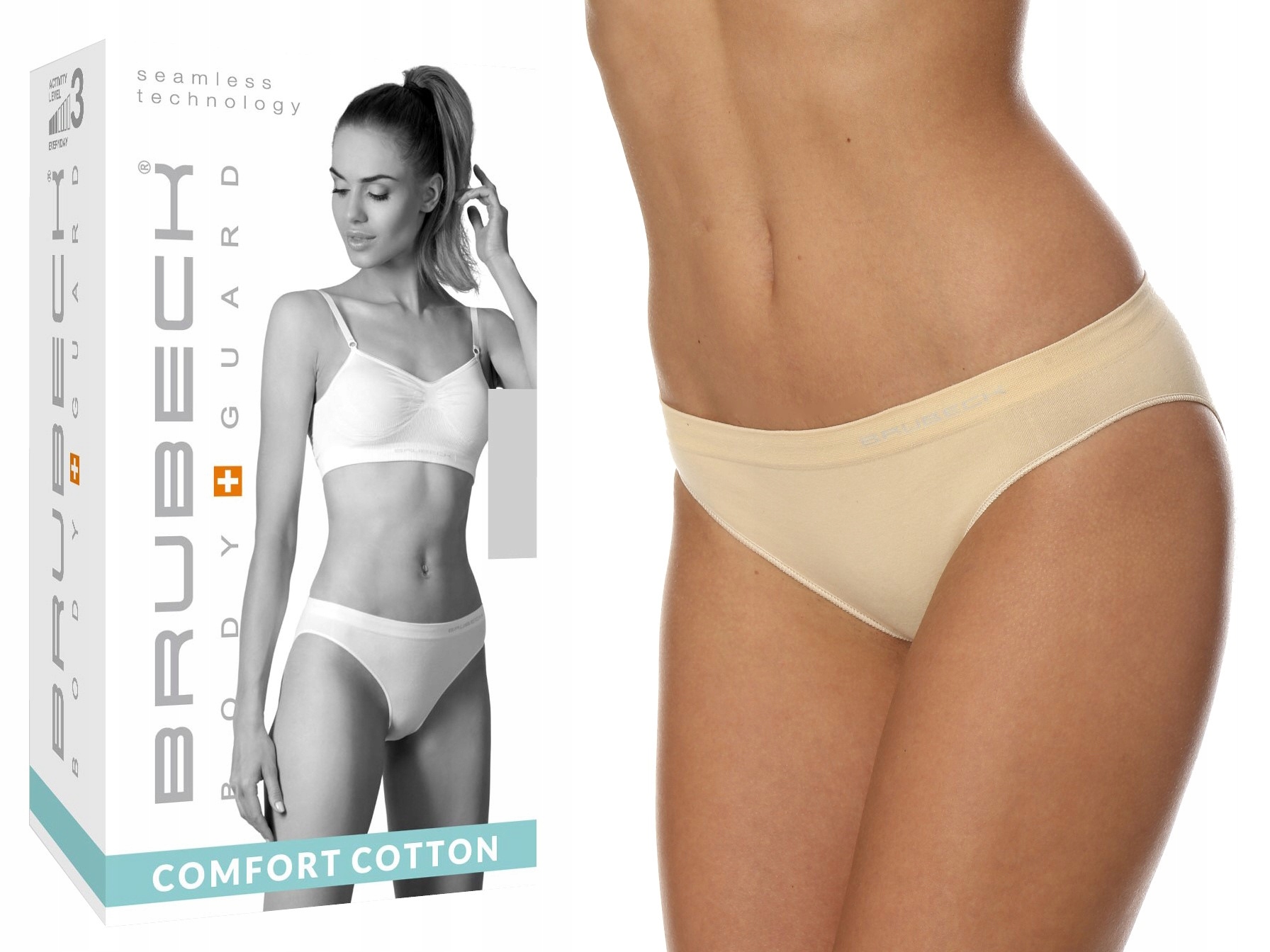 

Brubeck comfort cotton Bikini BI10020A beżowy M