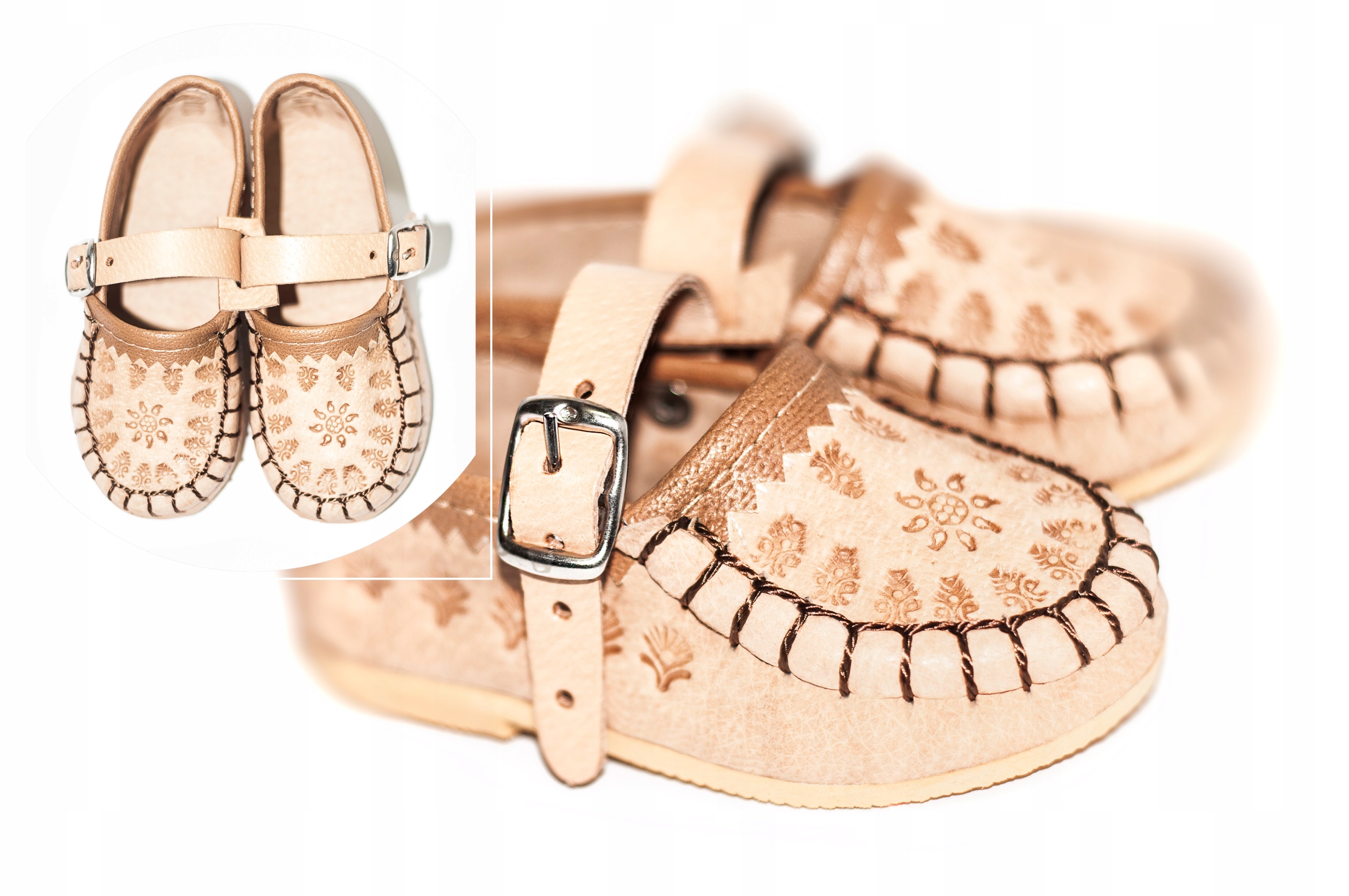 

Kierpce Dziecięce Góralski Buty Chrzest Skóra 19cm
