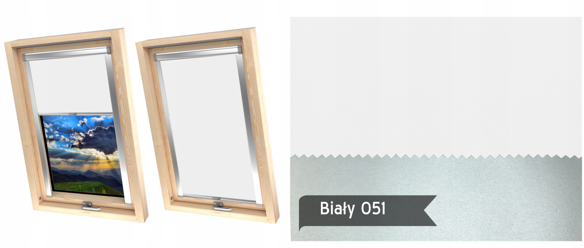 Roleta Dachowa Zaciemniająca do okien FAKRO 66x98 DEKRO Długość 98 cm