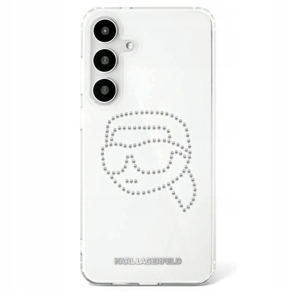 Pouzdro Karl Lagerfeld Rhinestones Karl Head Logo pro Samsung Galaxy S25 p
