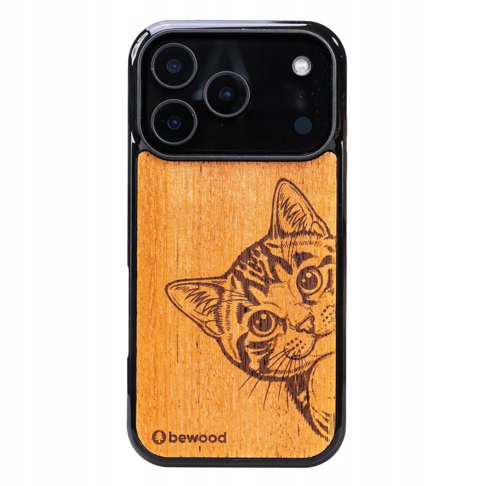 Dřevěné Pouzdro Bewood pro iPhone 17 Pro Cat Lover Merbau