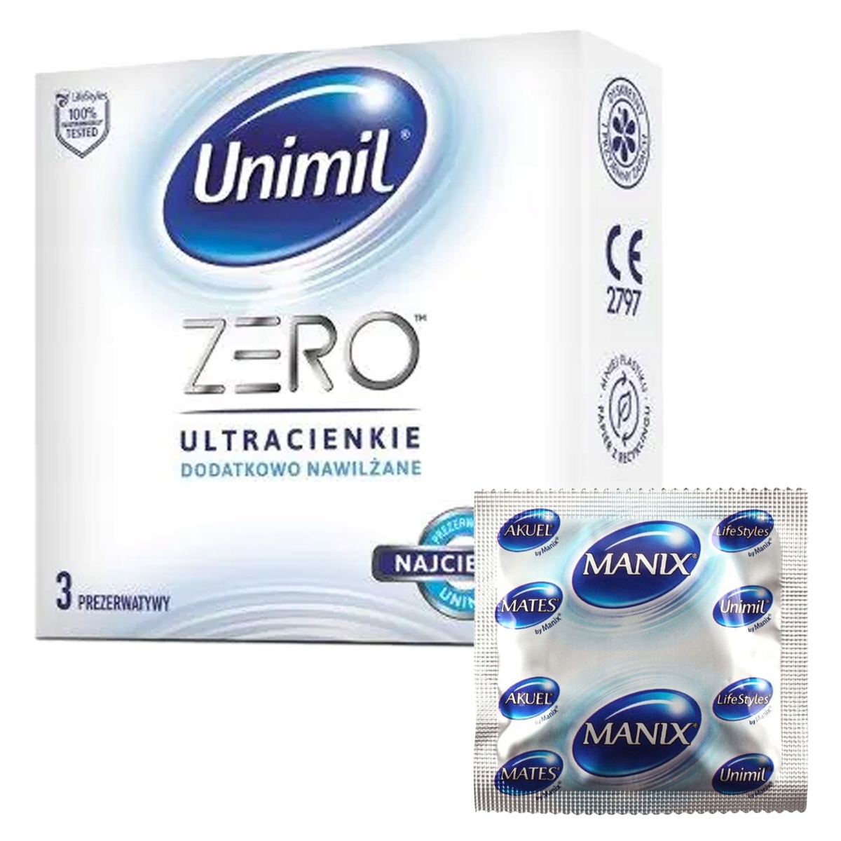

Unimil Prezerwatywy Ultracienkie Nawilżane 3 szt