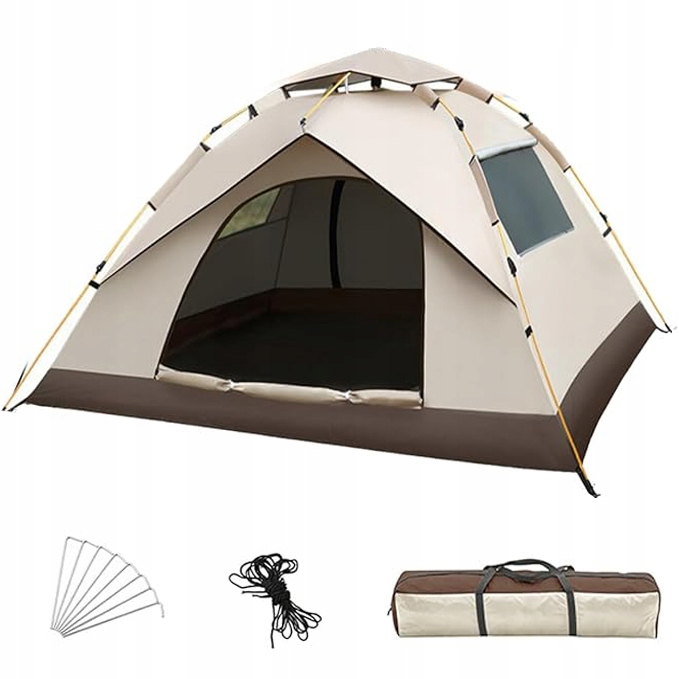 Namiot Turystyczny Kempingowy Rodzinny 2-3-OSOBOWY Namiot Plażowy Wodoodporny Lekki XL