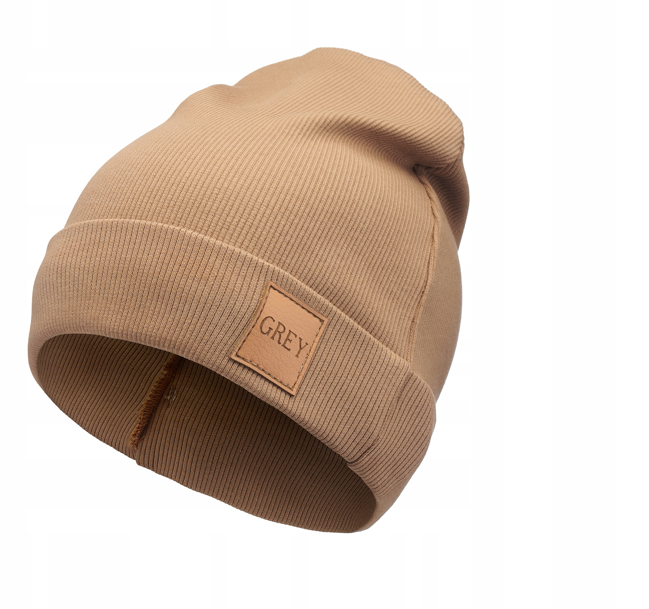 

Czapka wiosenna beanie wygodna prążek 54-60 L
