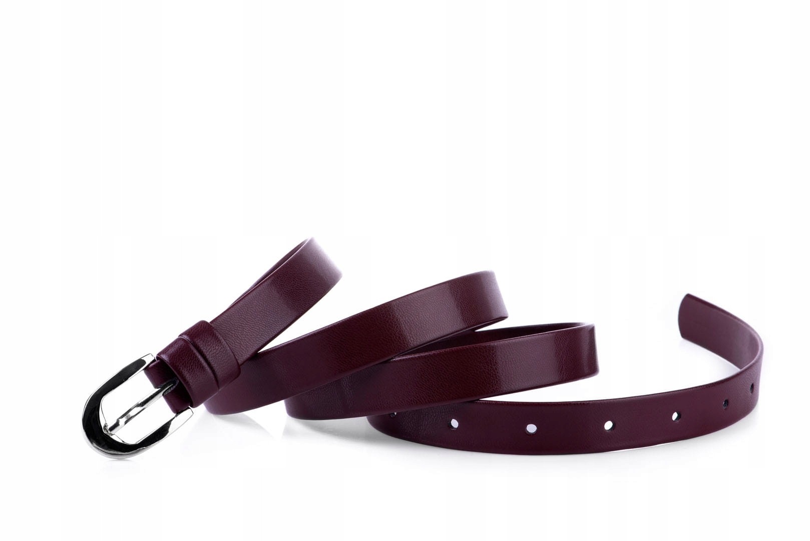 

Pasek damski klasyczny bordowy mat 2 cm