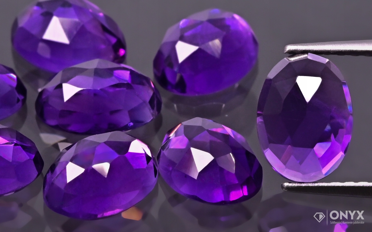 Ametyst A fazetovaná růžice ovál 10x8 mm