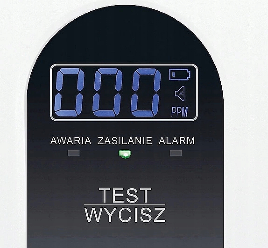 Czujnik Czadu Tlenku Węgla z Certyfikatem Wolnostojący LCD Bezprzewodowy Kod producenta CD-45A2 v.2