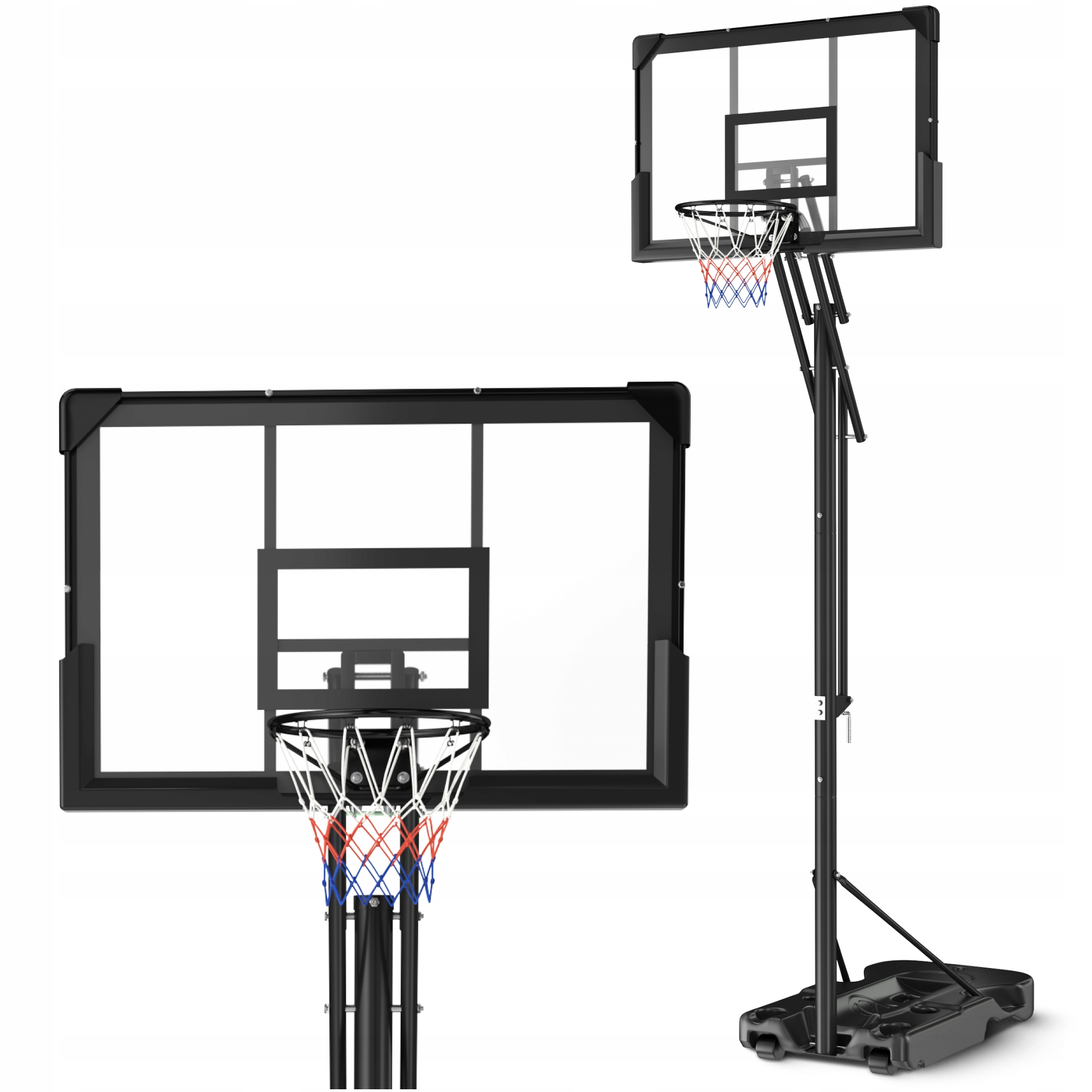 Kosz Do Gry Koszykówki Ogrodowy Regulowany Stabilny Pełnowymiarowy Dunker