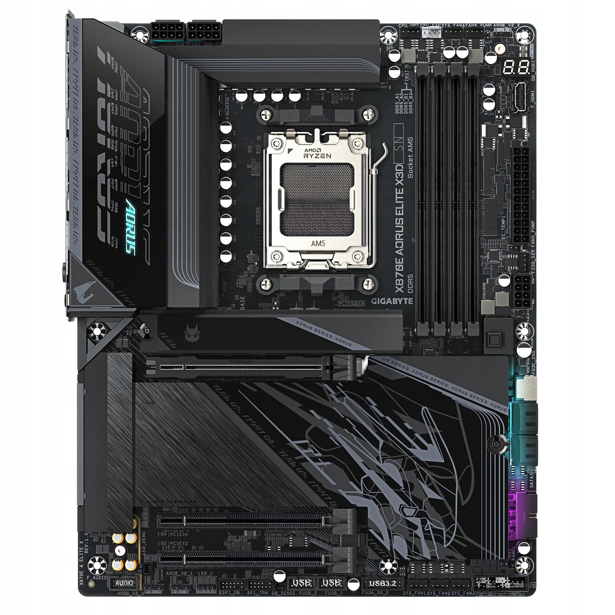 GIGABYTE X870E AORUS Elite X3D Płyta Główna Ryzen 9000 WiFi 7 DDR5 ATX — miniatura 2