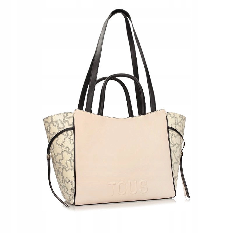Elegantní kabelka Tous City M.kaos Icon Beige-black 2002186651