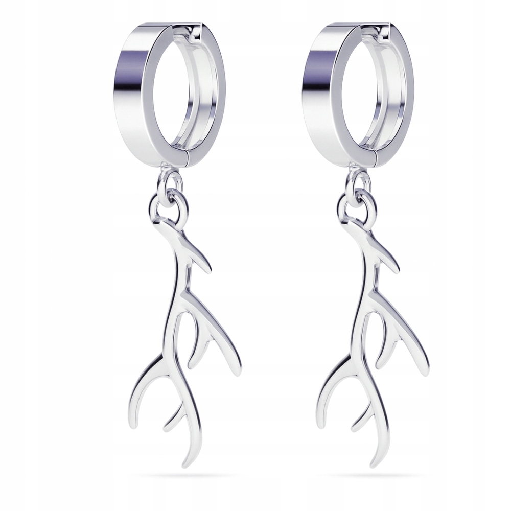 Parohy Rohy Jelena Stříbrné náušnice pouta stříbro 925