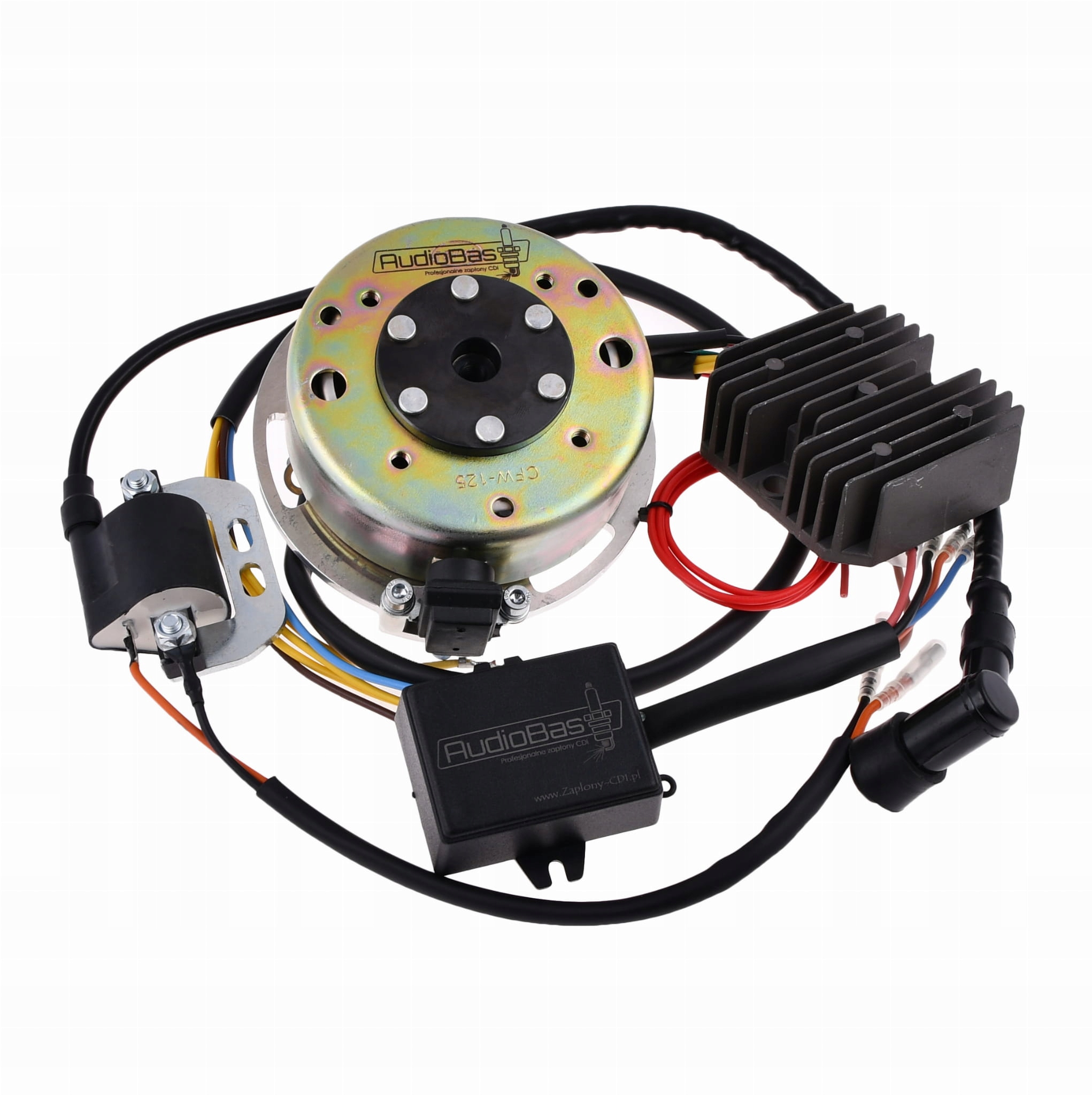 Zapłon bezstykowy CDI AUDIOBAS 12V WSK 175 TRÓJFAZOWY KPL