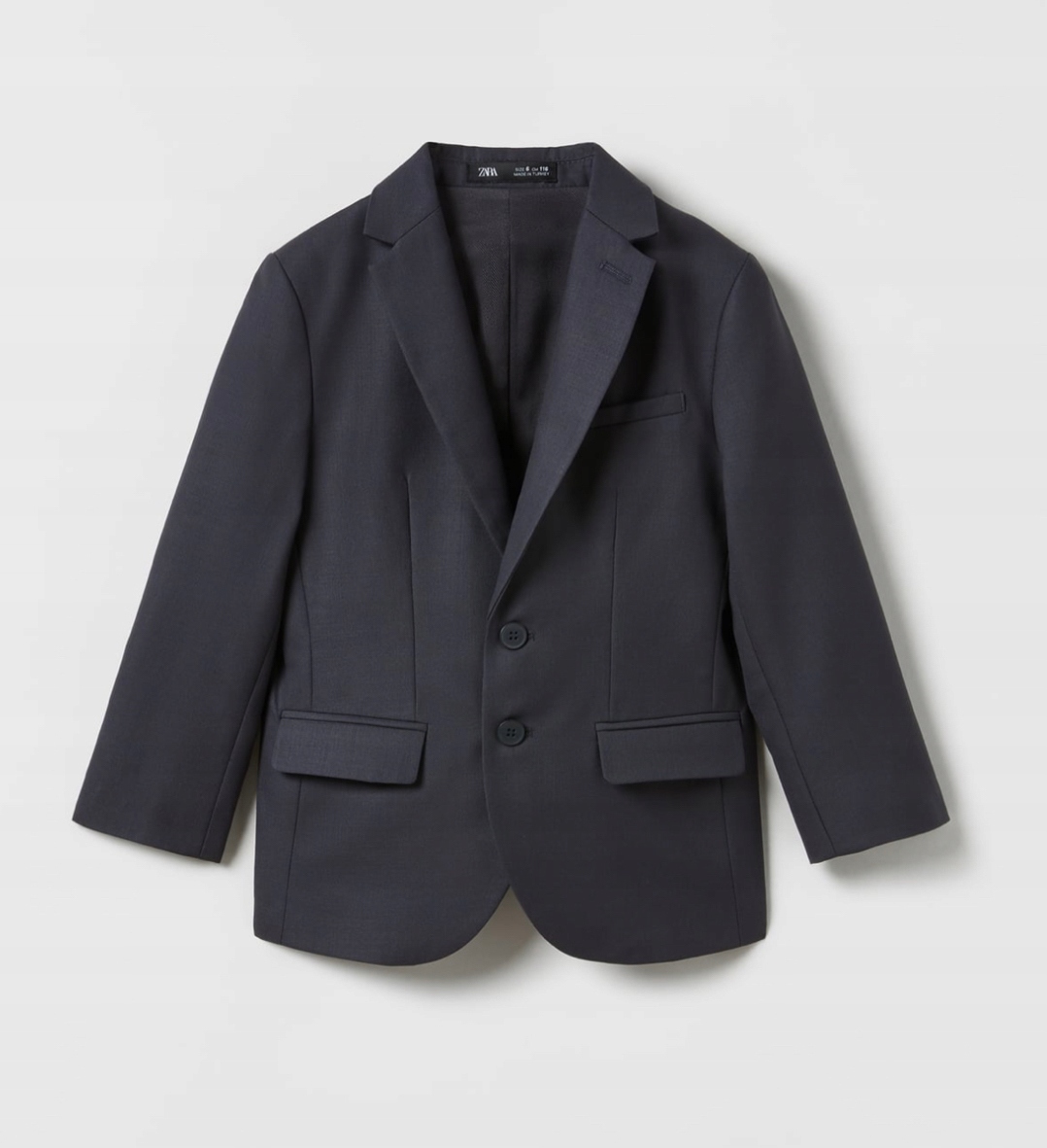Zara Premium marynarka z domieszką wełny odcień szarości 164
