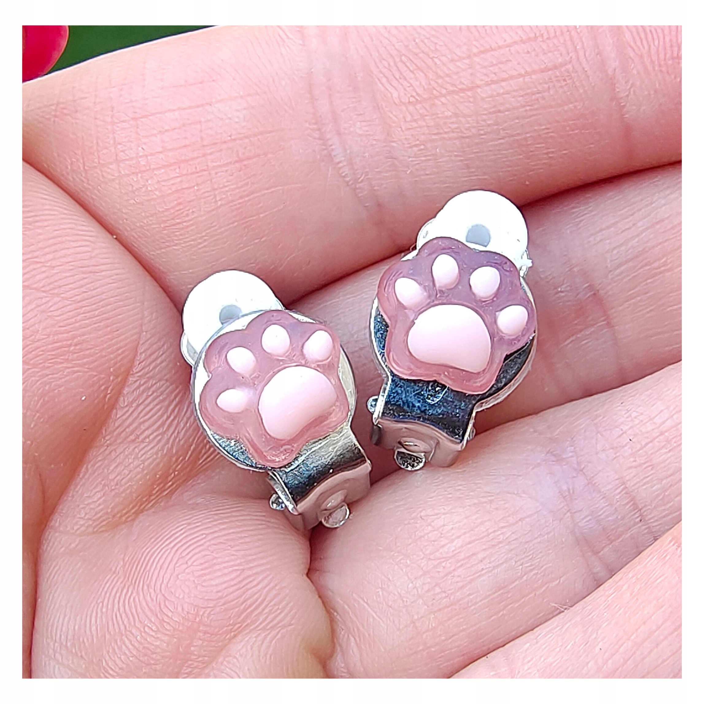 Klipsy dla dziecka hand made Mini Łapki