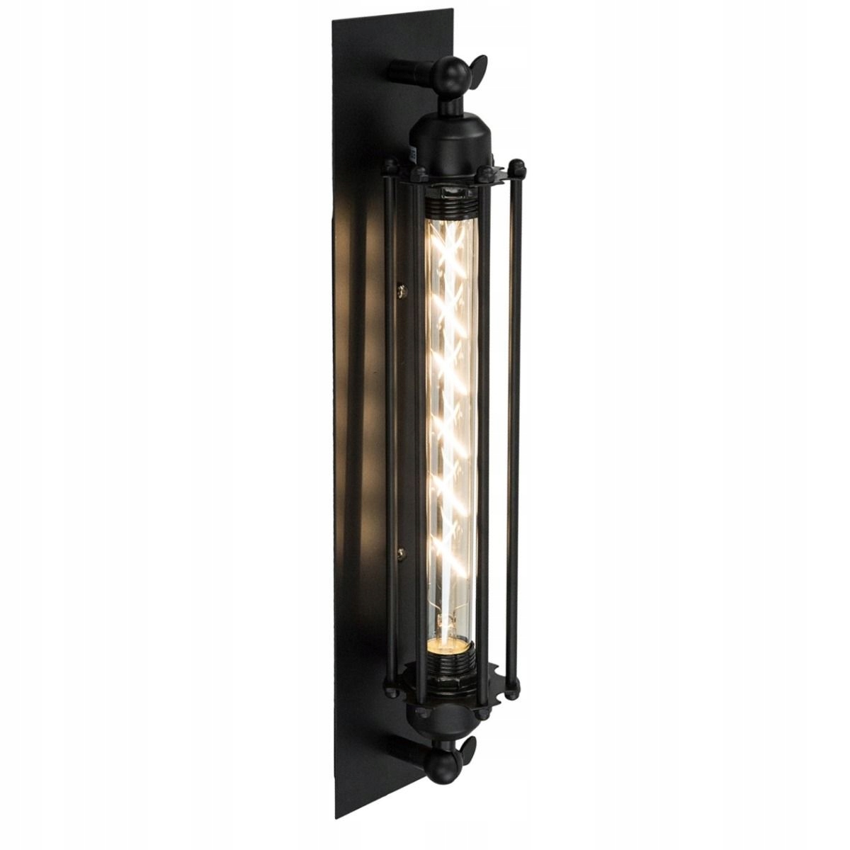 

Kinkiet Retro Loft Abigali 47x10x12 czarny metal