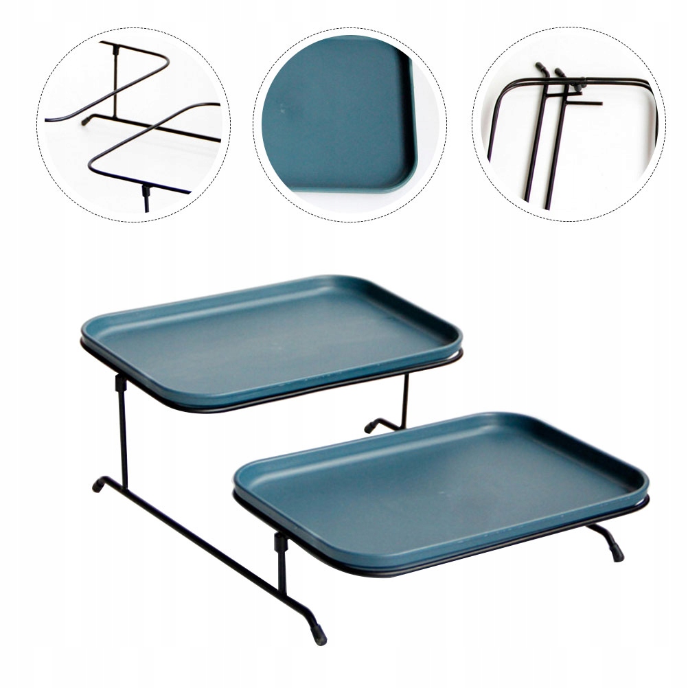 TACE DO PRZECHOWYWANIA ŻYWNOŚCI PLASTIKOWE TACE DO POROWANIA HERBATY Kolor odcienie niebieskiego