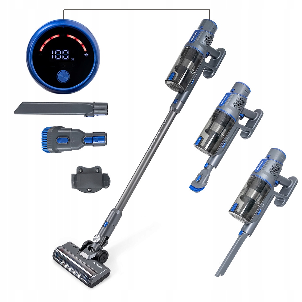 Odkurzacz Bezprzewodowy Pionowy Bergmann Hax 121 450W Elektroszczotka Led