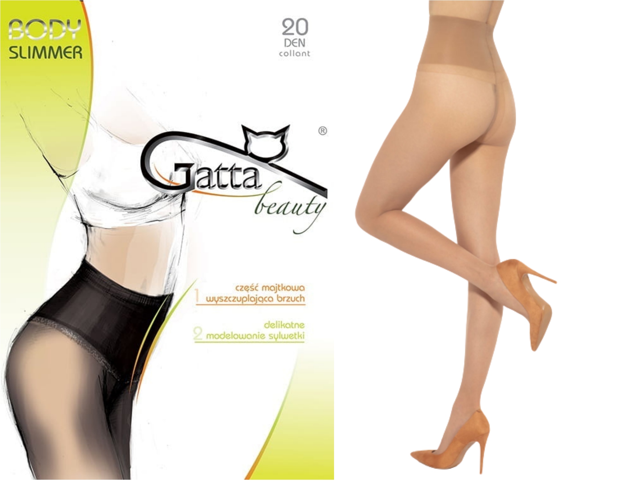 Gatta rajstopy modelujące BODY SLIMMER 2-S beżowe opalone