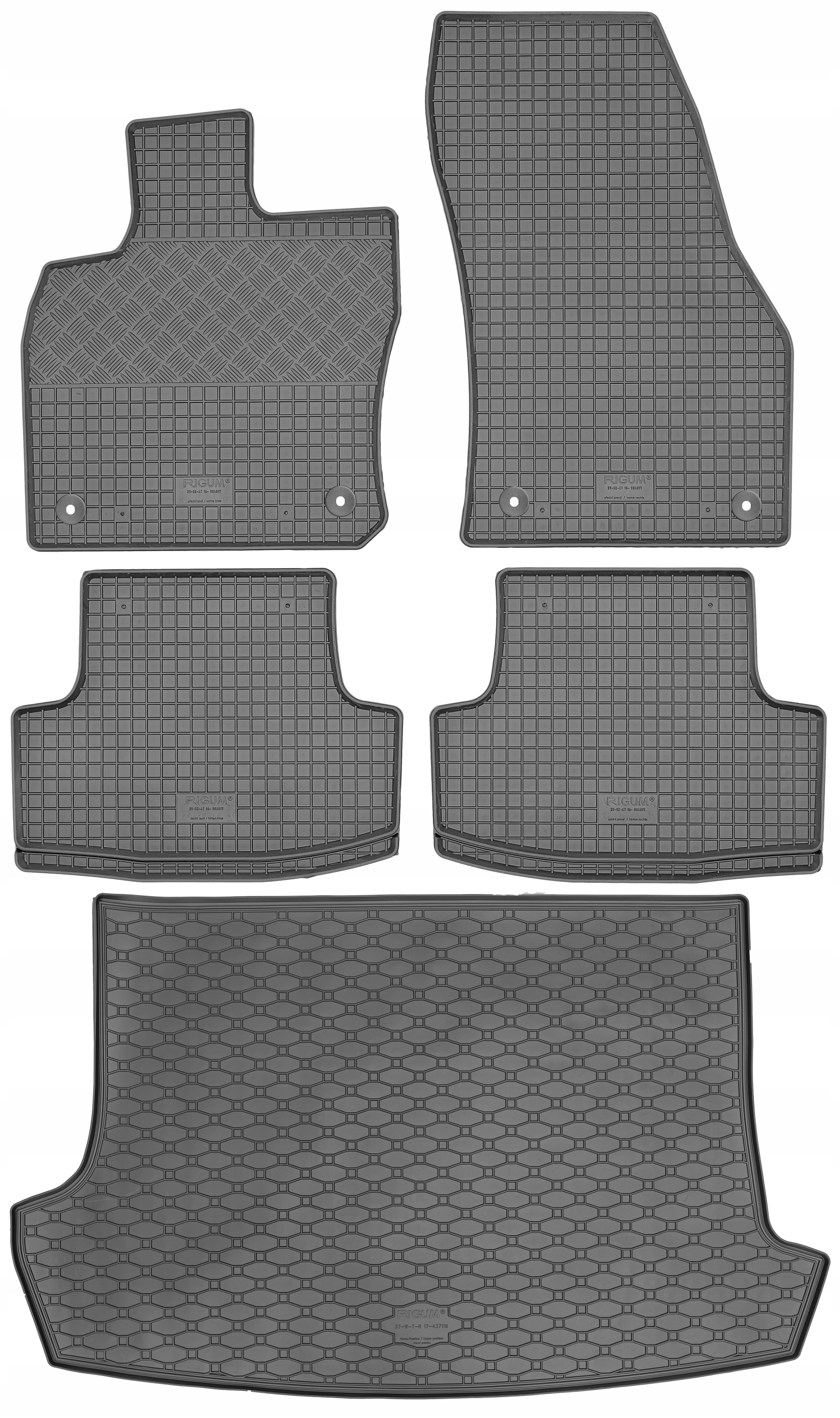 Volkswagen T-Roc Suv 2017 – rohož batožinového priestoru gumové rohože