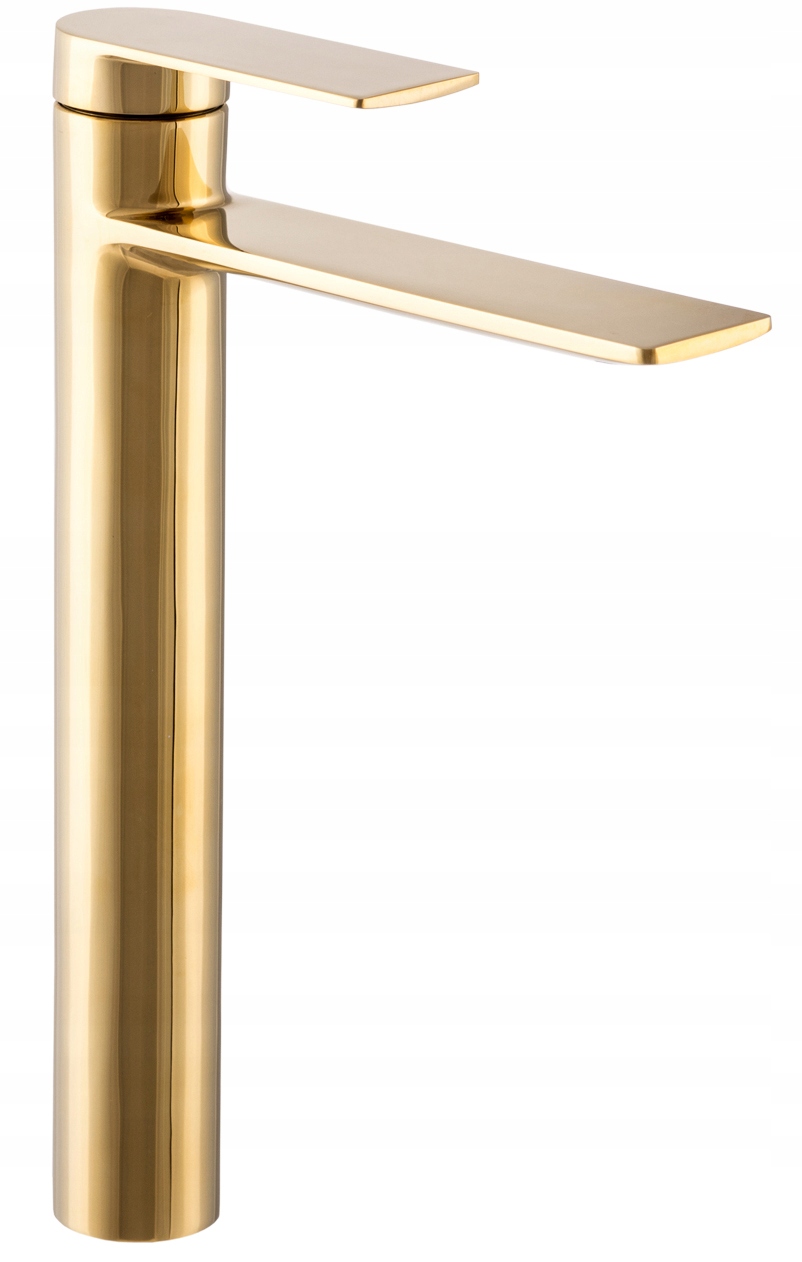 

Faro Złota Bateria Umywalkowa Wysoka Nablatowa