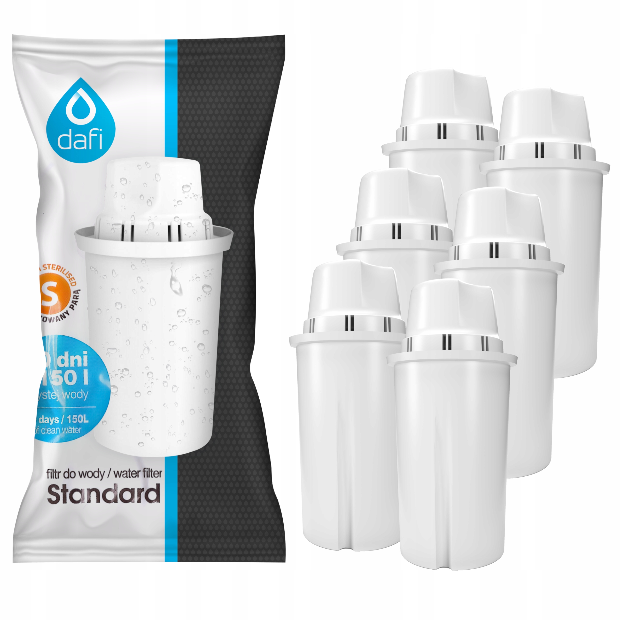 DZBANEK SZKLANY FILTRUJĄCY DAFI CRYSTAL + 6x FILTR WODY DAFI CLASSIC Marka Dafi