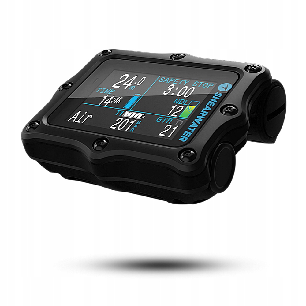 Počítač Perdix 2 Shearwater – 3 plyny Nitrox – Bt – 2.2“ – černý