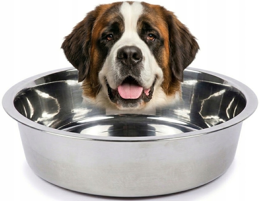 Miska metalowa nierdzewna dla psa tradycyjna Bardzo Duża 9,4 L