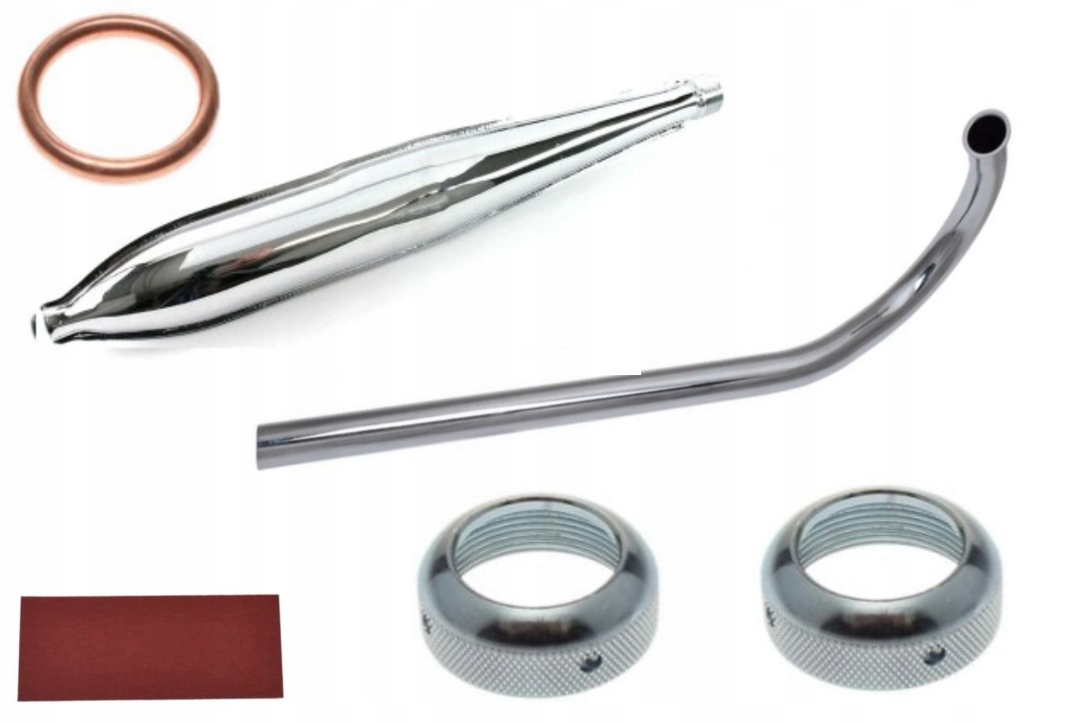 Tlmič Pochrómovaný Výfuk Koleno Romet Ogar 205 Motor 2B Koleno Matica