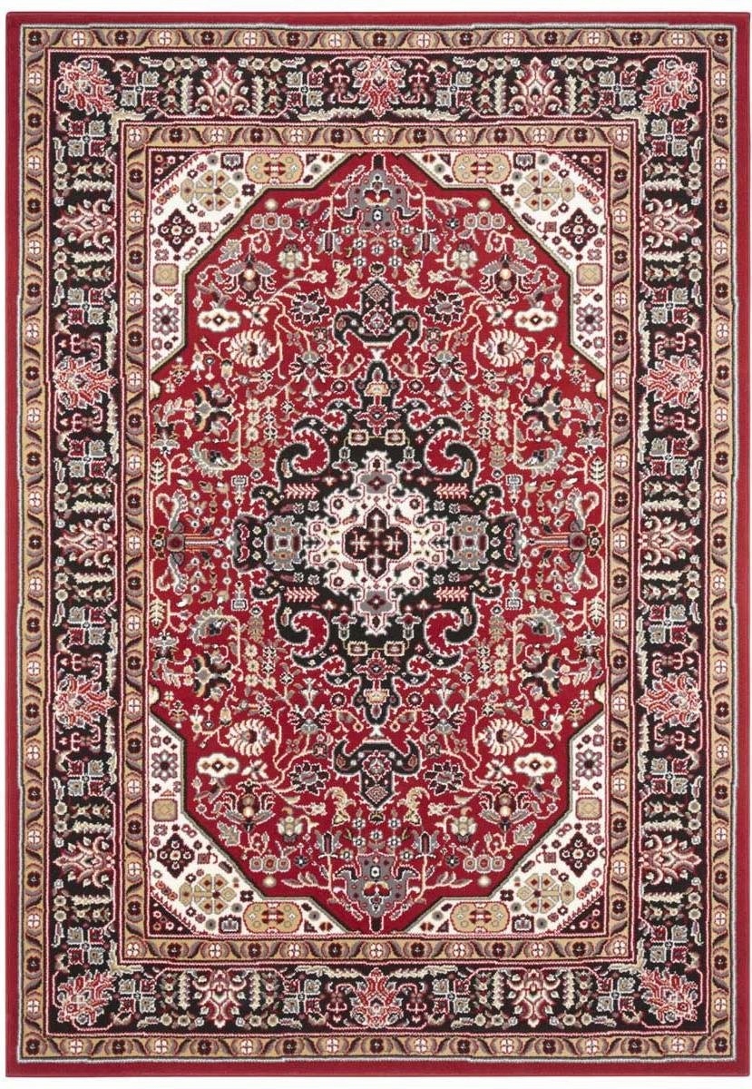 Klasický, tradičný červený koberec do obývačky s mäkkým vlasom 200 x 290 cm