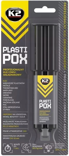 

K2 Plastipox Klej Do Plastików Dwóskładnikowy 25G