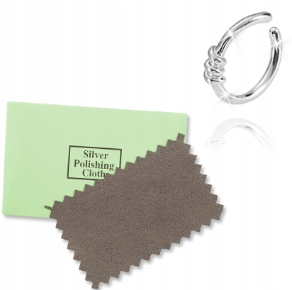 

Kolczyk Srebrny 925 Nausznica Klips Zacisk