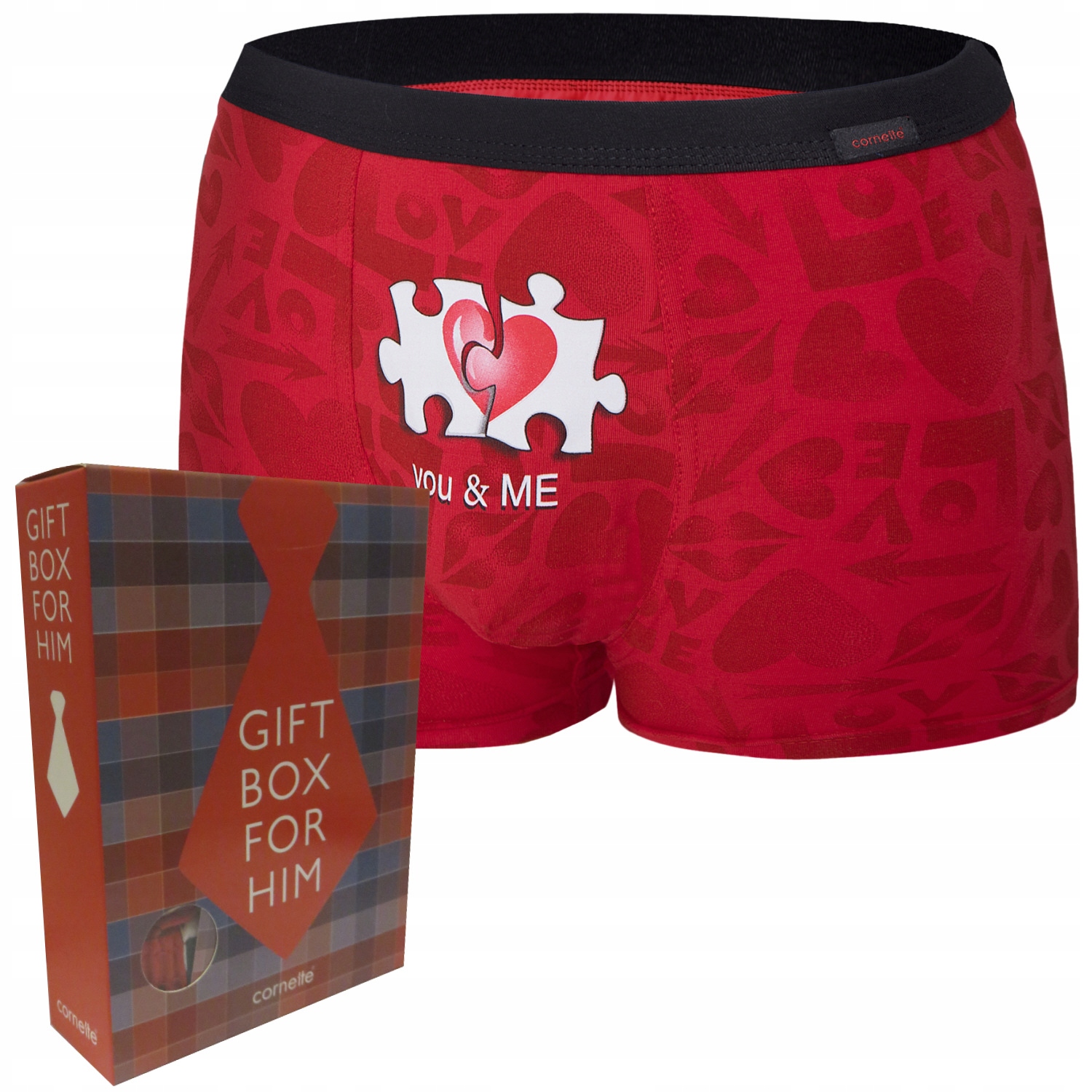 

Cornette szorty 010/68 You&me puzzle czerwone