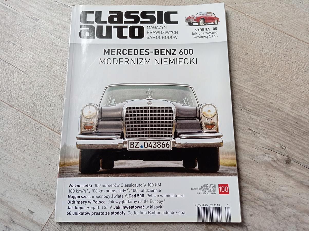 KSIĄŻKA CZASOPISMO CLASSIC AUTO 100 STYCZEŃ 2015