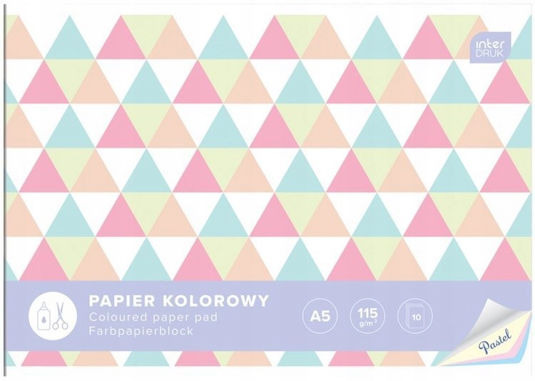 

Zeszyt Papierów Kolorowych A5 10 Kartek Interdruk