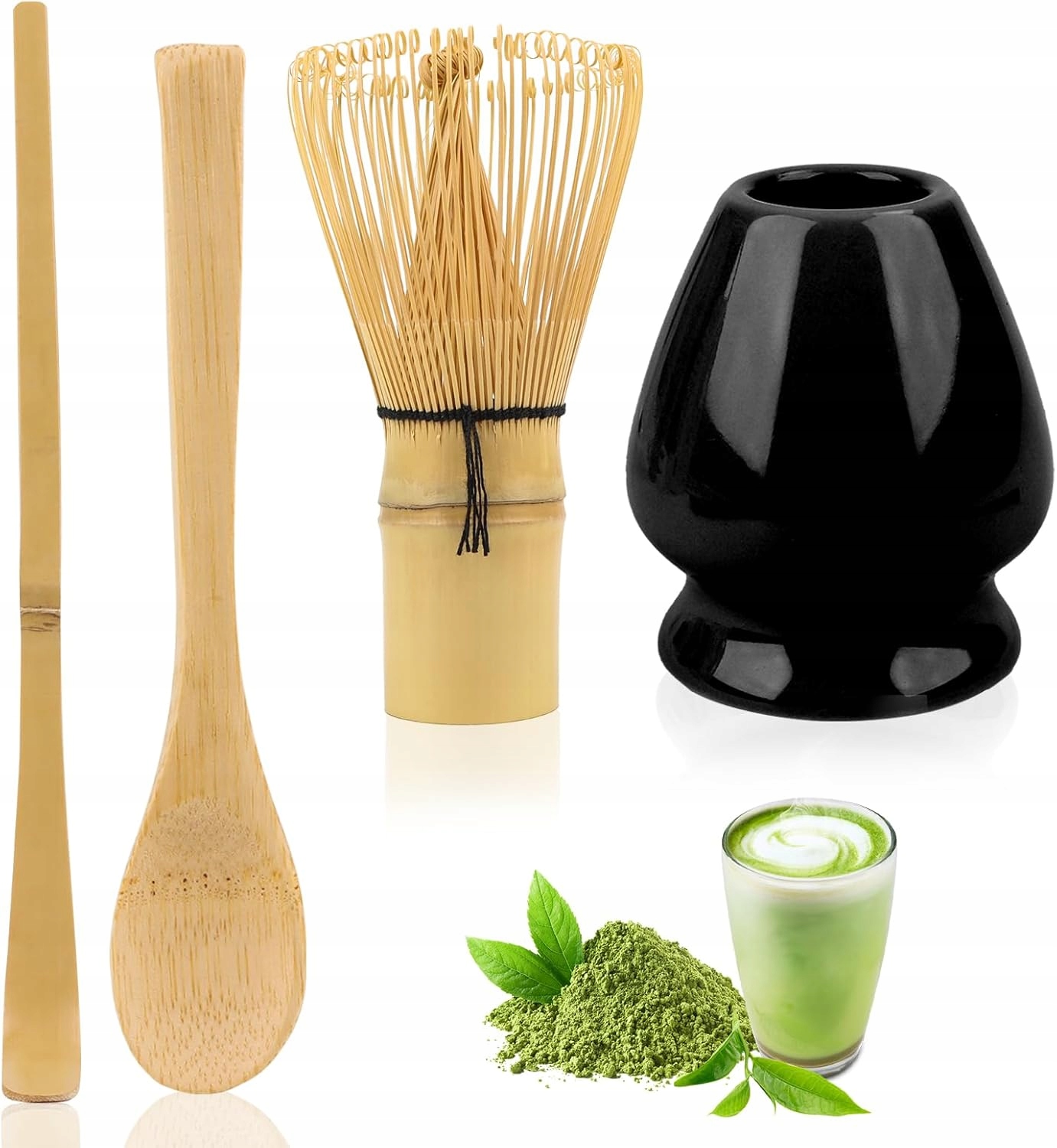 Levně Sada Na Výrobu Matchy Bambusová Šlehací Metla Pro Skladování Dárek